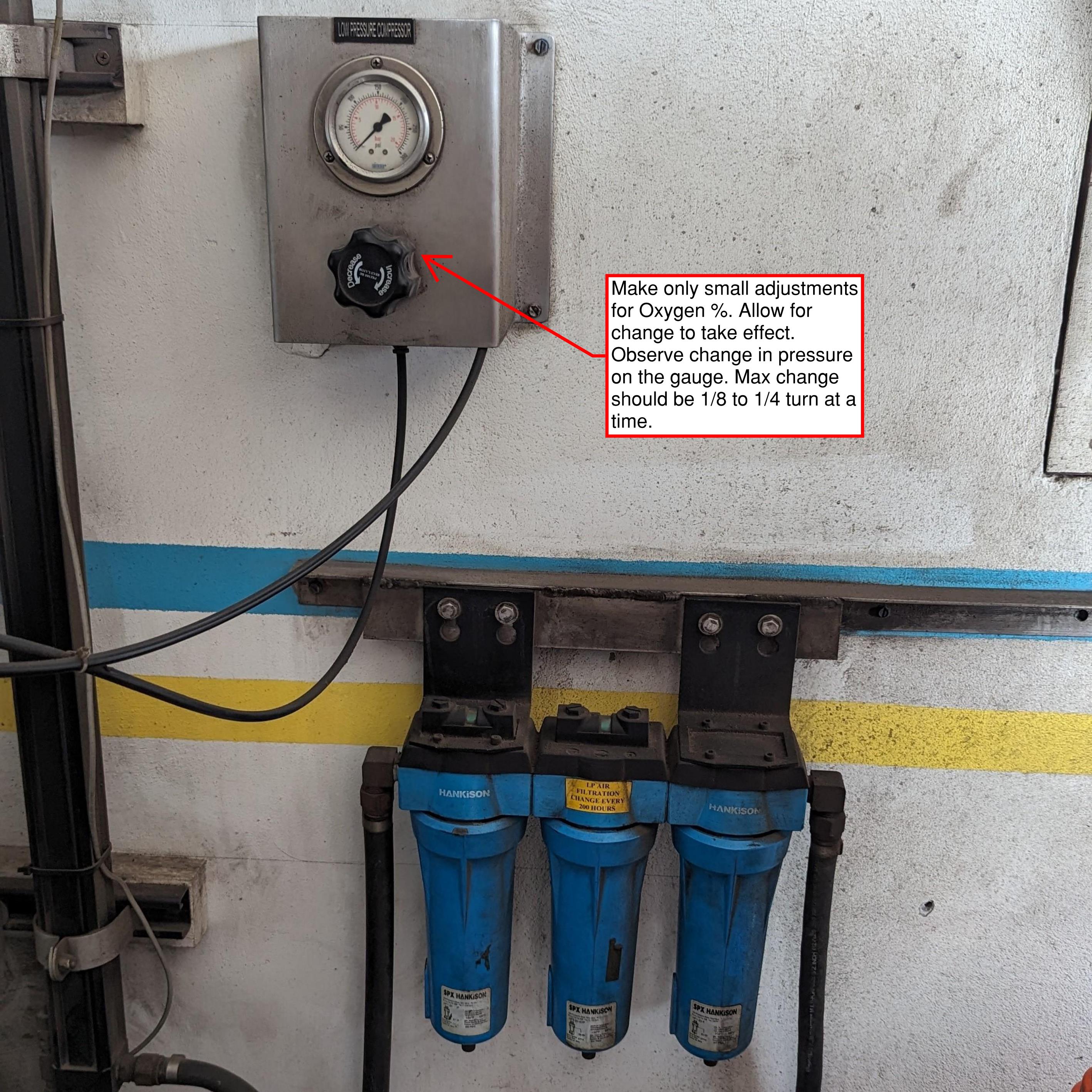 Adjusting Oxygen Percentage